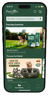 Pet store app screen